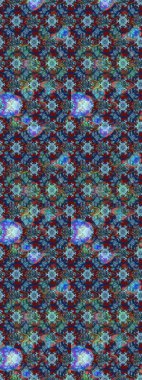 Floral sketch pattern background, with strokes and splashes, summer flowers. Flowers on blue and red colors. Raster illustration.