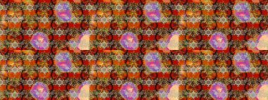 Yumuşak, bahar çiçekli arka plan. Çiçekli karalama şeklinde Raster çiçek deseni. Kahverengi ve bej renkli çiçekler.