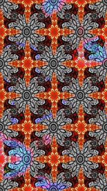 Çiçek çelengi. Raster illüstrasyonu. Desen, çizim, çiçek sınırı. Kıvırcık, parlak örgü. Eski moda arka plan. Güzel, pürüzsüz kumaş, tuval..