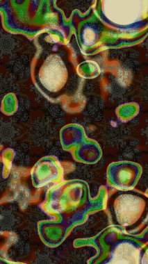 Tekstil için figür. Yapraklı çizim şekli. Poster ya da kapak için arka plan. Davetiye ve kartpostal tasarımı için dekoratif çiçek unsurları. Sevimli zarif çiçekler Raster illüstrasyonu.