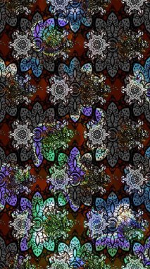 Karalama elementleri. Çizim çiçek deseni duvar kağıdı, web sitesi arka planı, ambalaj kağıdı, davetiye, broşür, afiş veya web sitesi için kullanılabilir. El çizimi Raster illüstrasyonu.