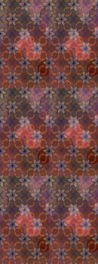 Renkli Yaz Temalı eskiz kalıbı. Kahverengi ve gri renkli çiçekler. Çiçekli eskiz çizimi. Düz Çiçek Elementleri Tasarımı.