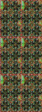 Davetiyeler, kartlar, web sayfası için Raster illüstrasyon. Çizgi sanatı tasarım şablonu için kusursuz sınır. Doğu tarzı element. Kahverengi ve gri renklerde altın element. Altın çizgili çiçek dekoru.