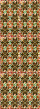 Raster geleneksel, kahverengi ve gri renklerde, kusursuz bir desen. Barok tarzında kusursuz bir doğulu süsü..