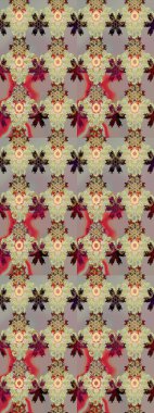 Renkli Bahar Teması eskiz kalıbı. Düz Çiçek Elementleri Tasarımı. Tarafsız ve gri renklerde çiçekler. Raster illüstrasyonu. Çiçekli çiçek deseni, suluboya..