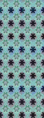 Eskiz arkaplan modeli. Raster - stok. Yapraklı çiçekler ve mavi ve nötr renklerde papatya çiçekleri..