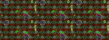 Çiçekli çiçek deseni, suluboya. Süslü kumaş deseni. Raster deseni.