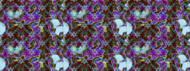 Raster illüstrasyonu. Güzel kumaş deseni. Bahar çiçekli güzel bir çiçek deseni..