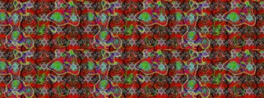 Eskiz arkaplan modeli. Raster - stok. Yapraklı çiçekler ve papatya çiçekleri kahverengi ve kırmızı renklerde.