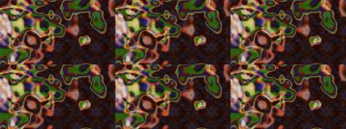 Kahverengi ve yeşil renkli çiçekler. Gömlek baskısı için çiçek boyası. Çiçek eskiz kalıbı geçmişi.