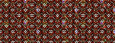 Raster Floral Illustration, Asyalı tekstil. Kahverengi ve gri renkte etnik çiçeklerle süslenmiş zarif bir eskiz..