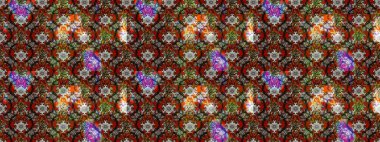 On brown and gray colors. Raster illustration. Flower. Sketch decorative background, flower mandala.