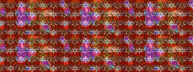 Raster illüstrasyonu. Kahverengi ve kırmızı renklerde. Çiçekli güzel suluboya desen.