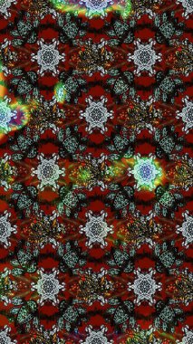 Raster illüstrasyonundaki çiçek desenli çizim. Kahverengi ve gri renkli çiçekler. Renkli Bahar Teması eskiz kalıbı. Düz Çiçek Elementleri Tasarımı.