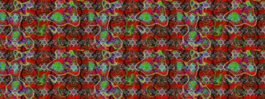 Eskiz arkaplan modeli. Raster - stok. Yapraklı çiçekler ve papatya çiçekleri kahverengi ve kırmızı renklerde.