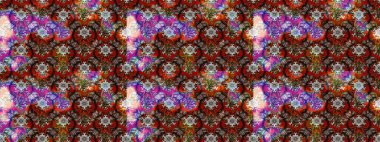 Raster. Kahverengi ve kırmızı renkte güzel çiçekli eskiz deseni, suluboya çiçek deseni, duvar kağıdı, kart veya kumaş için fayanslı.