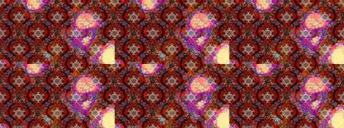 Motley illüstrasyonu. Küçük çiçekte güzel bir desen. Robot resim. Moda baskıları için zarif bir şablon. Çiçekli yaz çiçekleri. Küçük renkli çiçekler..