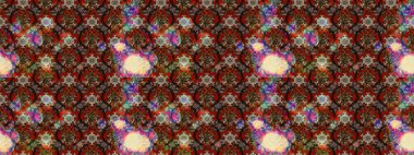 Hediye ambalaj kağıdı, tebrik kartları, posterler ve pankart tasarımı. Kahverengi ve kırmızı renkte çiçekler. Raster düz çiçek çizim deseni.