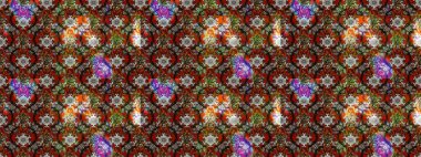 On brown and gray colors. Raster illustration. Flower. Sketch decorative background, flower mandala.