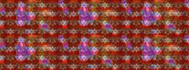 Raster illüstrasyonu. Kahverengi ve kırmızı renklerde. Çiçekli güzel suluboya desen.