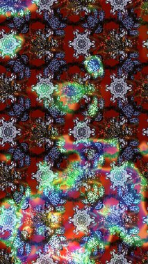 Süslü kumaş deseni. Raster deseni. Çiçekli çiçek deseni, suluboya..