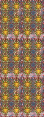 On brown and neutral colors. Raster illustration. Sketch decorative background, flower mandala. Flower.