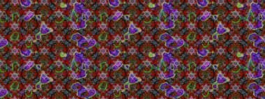 Yumuşak, bahar çiçekli arka plan. Çiçekli karalama şeklinde Raster çiçek deseni. Kırmızı ve kahverengi renkte çiçekler.