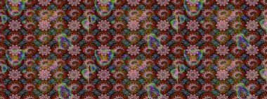 Nazik romantik baskı. Raster güzel bir çiçek deseni çizmiş. Kahverengi ve gri renkli çiçekler. Bahar mevsimi. Tatil havası..