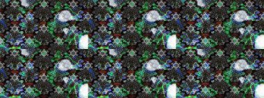 Sketch background. For print on fabric, textiles, wallpaper. Vintage retro style. Sketch pattern with colorful paisley, gray and black flowers and decorative elements. Raster illustration.