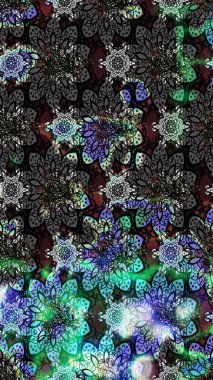 Raster Henna dövme stili. Etnik Mandala süsü. Kızılderili desenli desenli desenli şal deseni. Tekstil, tebrik kartı, boyama kitabı, telefon kılıfı baskısı için kullanılabilir.