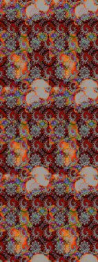 Raster hisseleri. Eskiz arkaplan modeli. Kahverengi ve gri renkte çiçekler. Suluboya, elle çizilmiş.