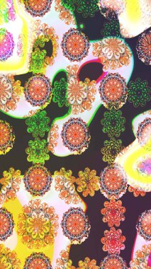 Soyut çiçek çizim kalıbı arka planı. Raster illüstrasyonu. Raster deseni. Küçük çiçekteki sevimli çiçek deseni. Kahverengi ve nötr renklerde.