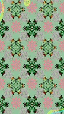 Çiçek deseni duvar kağıdı, desen dolguları ve web sayfası arka planı için kullanılabilir. Şekil verilmiş çiçeklerle eskiz deseni. Süslü zentangle çizim dokusu, soyut çiçeklerle süslenmiş..