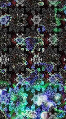 Raster Henna dövme stili. Etnik Mandala süsü. Kızılderili desenli desenli desenli şal deseni. Tekstil, tebrik kartı, boyama kitabı, telefon kılıfı baskısı için kullanılabilir.