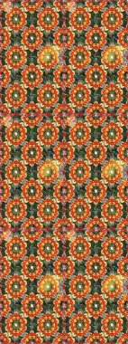 Doku arka planında altın duvar kâğıdı. Barok tarzında altın çiçekli süs. Turuncu ve kahverengi renklerde altın element. Damask kusursuz yinelenen arkaplan.