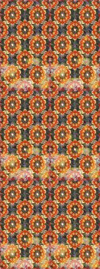 Kart, duvar kağıdı, ambalaj ve tekstil için klasik tasarım. Klasik çiçek dokusu. Kahverengi renkte Royal retro. Raster illüstrasyonu. Altın şablon. Kusursuz desenli altın elementler.