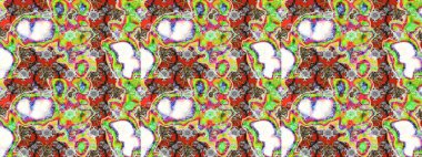 Düz Çiçek Elementleri Tasarımı. Eskiz klasiği. Renkli Bahar Teması eskiz kalıbı. Raster Şirin kumaş deseni.