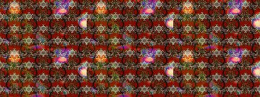 Kahverengi ve kırmızı renkte çiçekler. Elle boyanmış suluboya resim çizimi çiçekler ve bitkiler.