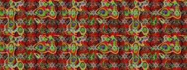 Kırmızı ve kahverengi renkte çiçekler. Renkli bahar temalı eskiz kalıbı. Çiçekli çiçek deseni, suluboya. Düz Çiçek Elementleri Tasarım Raster illüstrasyonu.