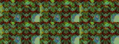 Modern stil dokusu. Çiçek desenli raster, yeşil ve kahverengi çizgi grafik deseni soyut raster arkaplan.