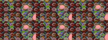 Raster illüstrasyonu. Suluboya çizim kalıbı. Çiçeğin suluboya çizimlerinin mükemmel deseni. Eski model. Dekorasyon ve tasarım için güzel bir desen. Moda yazdırma.