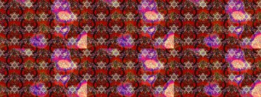 Kahverengi ve kırmızı renkte çiçekler. Raster illüstrasyonu. Çizim çiçek deseni duvar kağıdı için kullanılabilir.