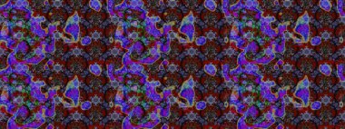 Kahverengi ve mor renkli bitkilerden oluşan parlak çiçekli çizim deseni.