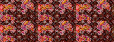 Raster. Elegant, bright and sketch brown and pink flower pattern design. It can be used on mug prints, baby apparels, wallpaper, wrapping boxes etc.