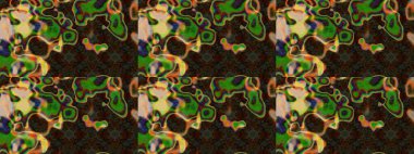 El çizimi. Raster illüstrasyonu. Çiçekli, yapraklı, çiçek desenli çizim..