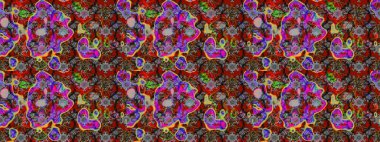 Taslak desenli, modaya uygun kumaş deseni. Şirin çiçek elementleri. Düz Çiçek Elementleri Tasarımı. Raster illüstrasyonu. Renkli Bahar Teması çizim şablonu.