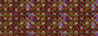 Kahverengi ve kırmızı renkte çiçekli çiçek deseni. Suluboya tarzında kahverengi ve kırmızı renkte çiçekler.