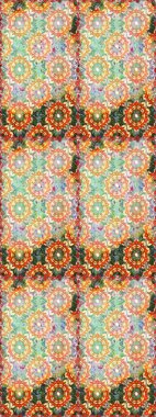 Altın desenli çiçek dekoru. Davetiyeler, kartlar, web sayfası için Raster illüstrasyon. Çizgi sanatı tasarım şablonu için kusursuz sınır. Tarafsız ve bej renklerde altın element. Doğu tarzı ögesi.