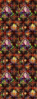 Yatak çarşafları, ceket, paket tasarımı, kumaş ve moda kavramları için tekstil baskısı. Eskiz modeli etnik tasarım. Çiçekleri, deniz kabukları, mandalaları ve suluboya efektleri olan deniz altyapısı.