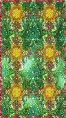 Kullanılabilir Tekstil, tebrik kartı, boyama kitabı, telefon durumda yazdırma için. Etnik Mandala süsleme. Hint çiçek desenli madalyon desen. Raster kına dövme stil.